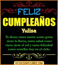 Frases de Cumpleaños Yulisa